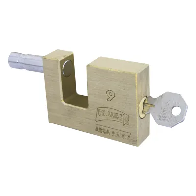 Candado para Cortina Metálica # 9 / Llave PH-52 para 5 pernos de combinación / Cuerpo de Latón.