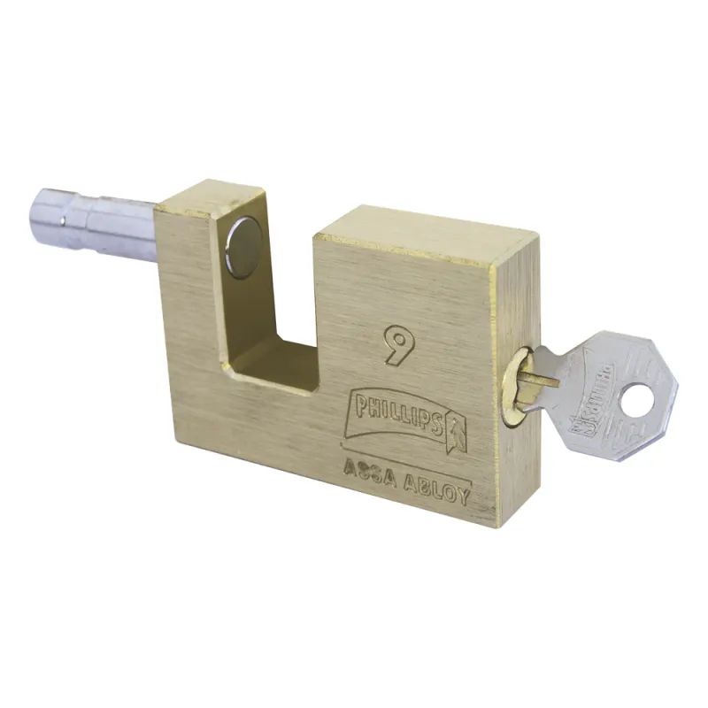 Candado para Cortina Metálica # 9 / Llave PH-52 para 5 pernos de combinación / Cuerpo de Latón.
