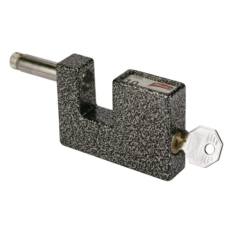 Candado para Cortina Metálicas #10 / Llave PH-52 para 5 pernos de combinación / Cuerpo de aleación metálica.