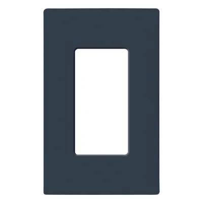 Placa de pared sin tornillos para interruptor o atenuador tipo decorador, 1 espacio, acabado satinado Deep Sea