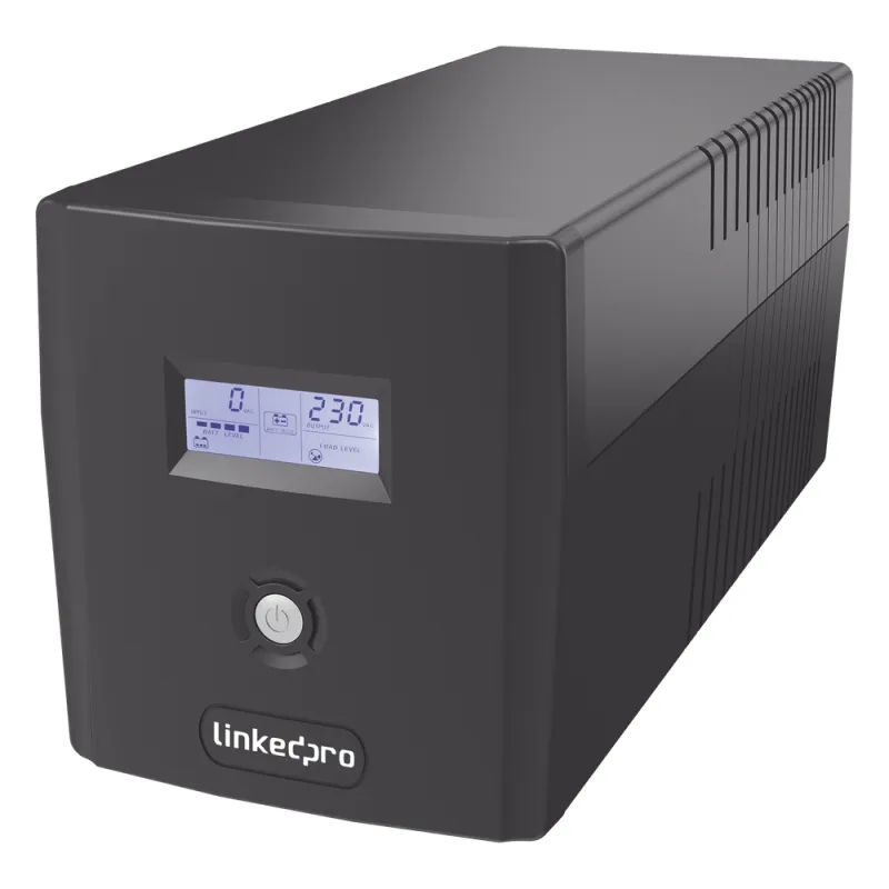 UPS 1000VA/600 W Pantalla LCD / Línea Interactiva 120Vca / 6 tomas 5-15R (4 Respaldadas) / Regulación de Voltaje / Protección RJ45