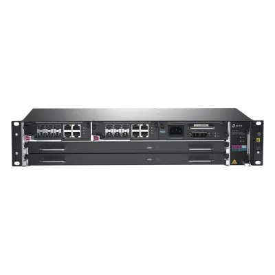 DeltaStream - OLT Módular GPON / Conexión de hasta 4,096 ONUs / 2 Tarjetas Main / Puertos Gigabit RJ45 Uplink / 4 Puertos SFP+ Uplink / Fuente Redundante AC- DC (incluida) / Administración desde la nube (DPMS)