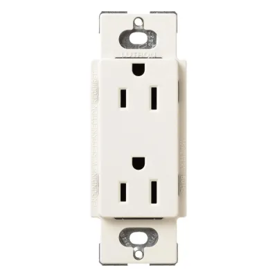 Apagador de pared 15 A con conexión a tierra, línea Satin Colors de Lutron, color Biscuit