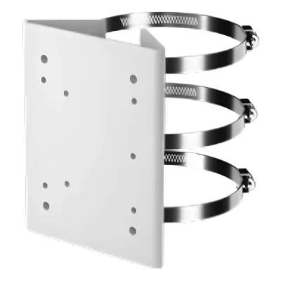Adaptador para montaje en poste de cámaras PTZ Serie 35 Honeywell, acero, acabado blanco hueso, interior y exterior