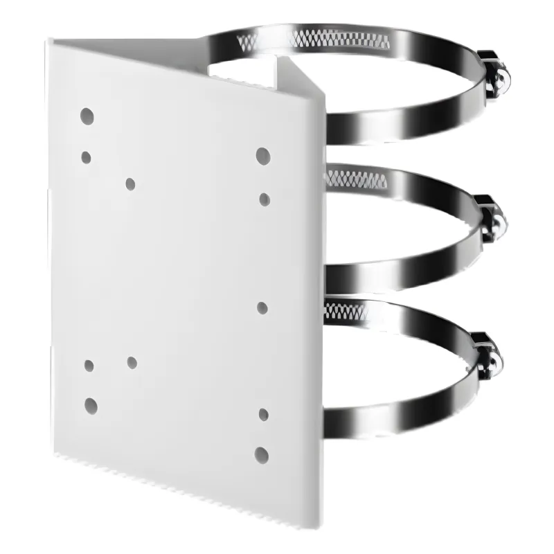 Adaptador para montaje en poste de cámaras PTZ Serie 35 Honeywell, acero, acabado blanco hueso, interior y exterior