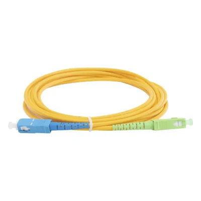 Jumper de Fibra Óptica Monomodo SC/APC-SC/UPC Simplex de 3 Metros (9.84 Pies), 3mm