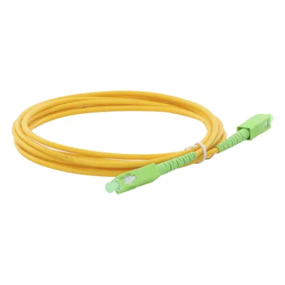 Jumper de Fibra Óptica Monomodo SC/APC-SC/APC Simplex de 3 Metros (9.84 Pies), 3mm