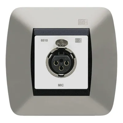 CONEXIÓN CAJA 60 MM. XLR HEMBRA DE PARED. BLANCO.