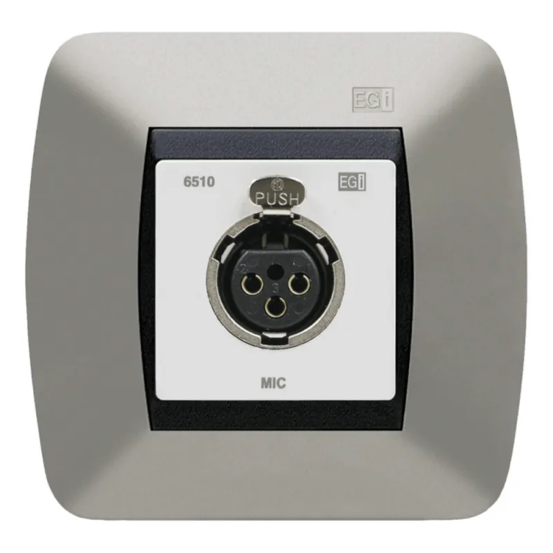CONEXIÓN CAJA 60 MM. XLR HEMBRA DE PARED. BLANCO.