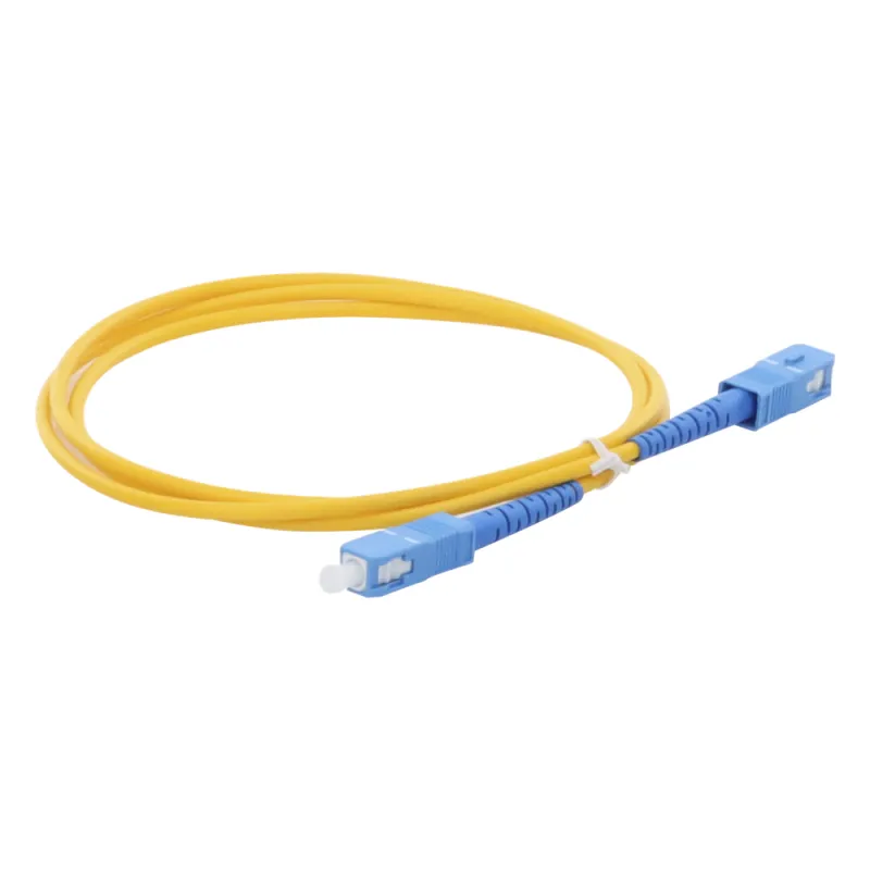 Jumper de Fibra Óptica Monomodo SC/UPC-SC/UPC Simplex de 1 Metro (3.28 Pies), 3mm