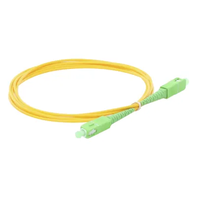 Jumper de Fibra Óptica Monomodo SC/APC-SC/APC Simplex de 2 Metros (6.56 Pies), 2mm