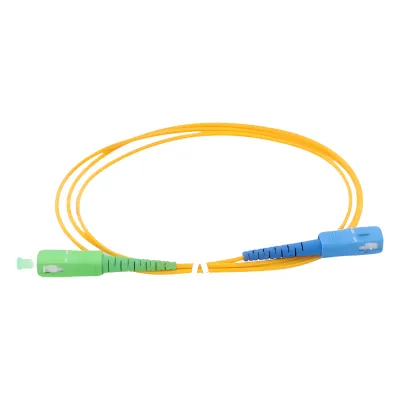 Jumper de Fibra Óptica Monomodo SC/APC-SC/UPC Simplex de 1 Metro (3.28 Pies), 2mm
