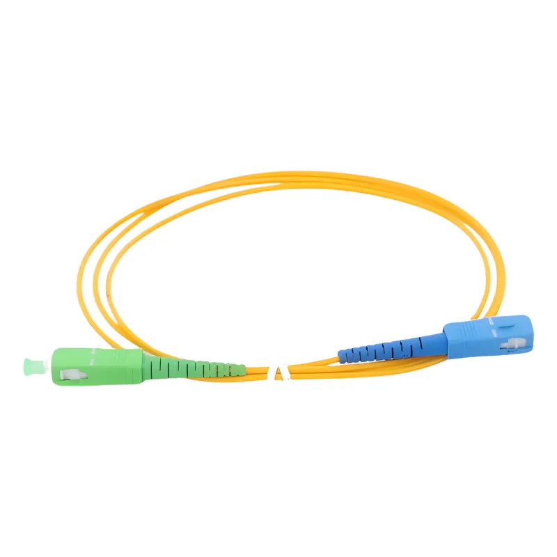 Jumper de Fibra Óptica Monomodo SC/APC-SC/UPC Simplex de 1 Metro (3.28 Pies), 2mm