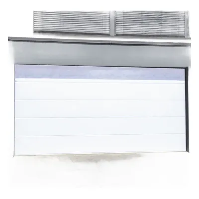 Puerta de Garage de Alta Calidad / Linea Central / Color Blanco 20X9 pies, AISLADA, Estilo Americana.