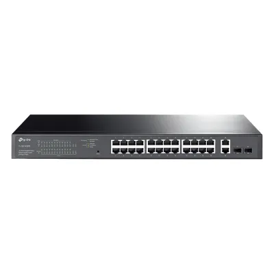 Switch PoE Administrable 24 puertos 10/100/1000 Mbps / 2 puertos SFP / 24 puertos PoE af/at / Presupuesto PoE 250W /