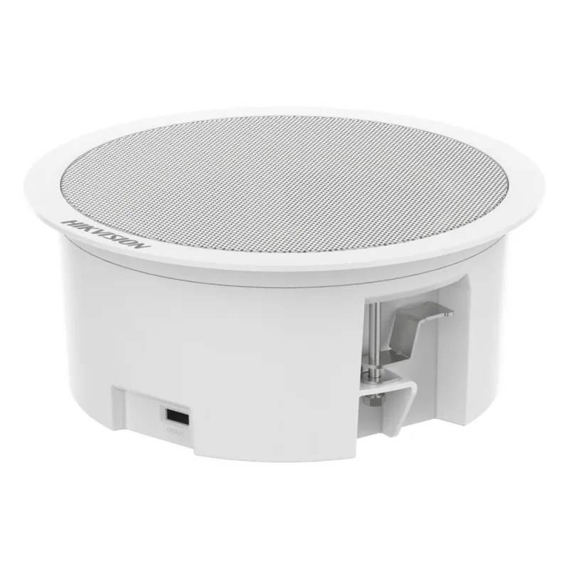 Bocina (Altavoz IP) Con Bluetooth | Montaje en Plafón | 3 Watts | No requiere amplificador | PoE+ | Entrada de alarma | Soporta Bocinas secundarias | Voceo en tiempo real | Calendarización de audios | Síntesis de Voz (TTS)