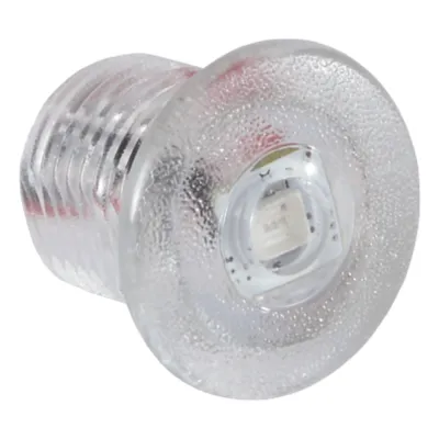 Luz led marina de cortesía serie Newt, emite luz de color rojo de 45 lúmenes, para uso exterior e interior, fabricado bajo norma de protección IP67.