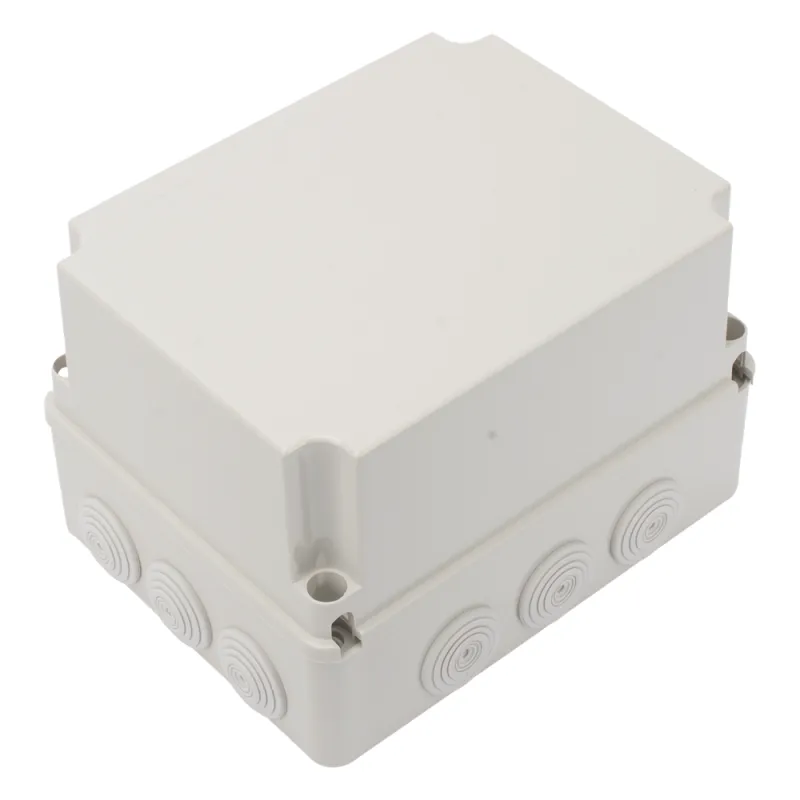 Caja Derivación-Conexión de Plástico (190 X 240 X 165 mm) con 12 Glándulas de Goma. Para Instalaciones Comerciales, Residenciales e Industriales. Incluye Tornillería para su Tapa. Funciona También como Registro.