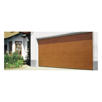 Puerta de Garage D/ Alta calidad / 10x8 pies / AISLADA / Estilo Americana / Imitacion Madera / Golden Oak / Linea Central .