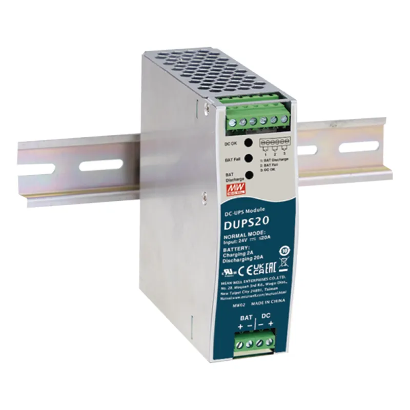 UPS CD / Salida 24 VDC 20 A / Riel DIN / Para Baterías de 4 a 135 Ah
