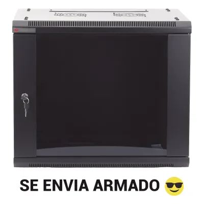 Gabinetes PRECISION, Con Puerta Perforada, de 19in, 6UR, 450mm de Profundidad, Color Negro