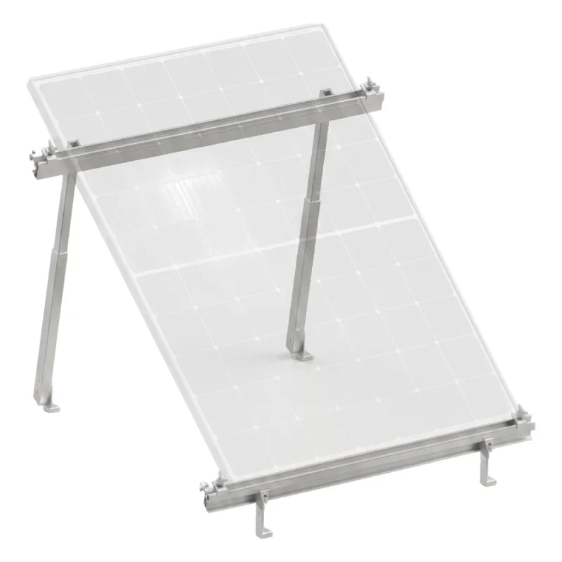 Montaje para Panel Solar, Riel "8" de 1400mm para Módulos con Espesor de 35mm, Velocidad de Viento Máx. 136km/h (20° a 45°)