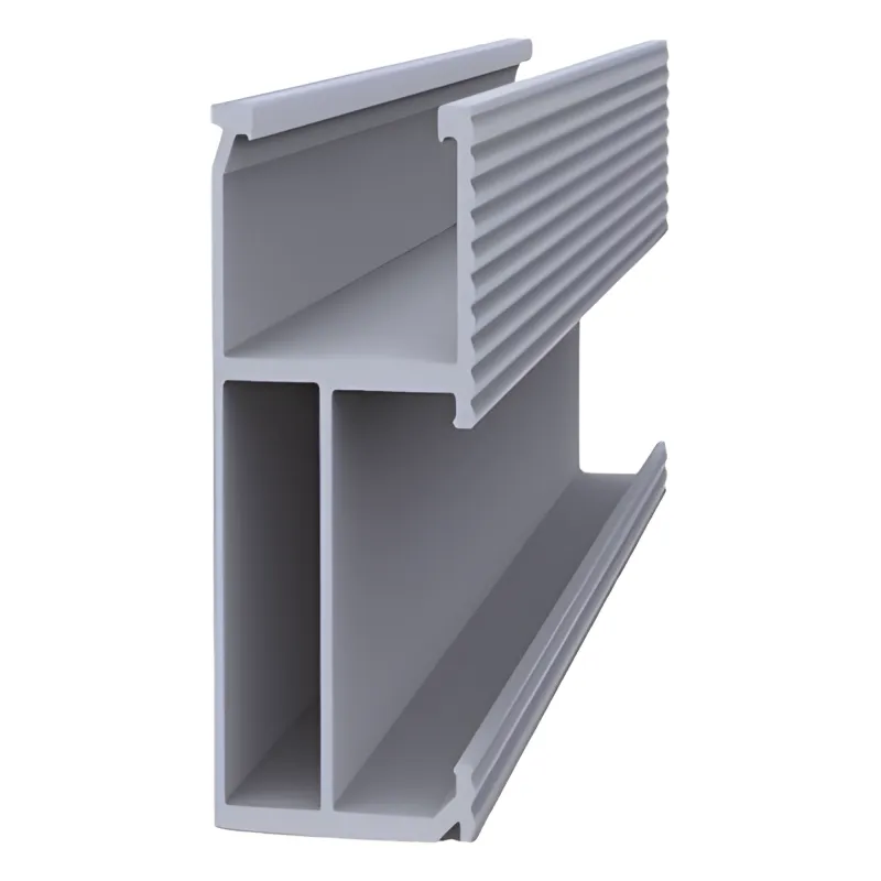 Riel 8 para montaje de módulos fotovoltaicos de aluminio anodizado de 1400mm.