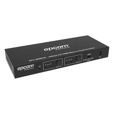 Matricial HDMI | 2x2 | 4K2K@60Hz | HDR | YCbCr 4:4:4 | EDID Auto | Extractor de Audio | Salida de audio análoga y digitalizados | HDCP 2.2 | 18 Gbps