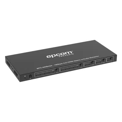 Matricial HDMI | 4x2 | 4K2K@60Hz | HDR | YCbCr 4:4:4 | EDID Auto | Extractor de Audio | Salida de audio análoga y digitalizados | HDCP 2.2 | 18 Gbps