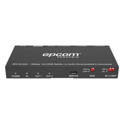 Splitter HDMI 1x2 | 4K@60Hz | Extractor de Audio | Down Scaler | HDR 4:4:4 | EDID | 18Gbps