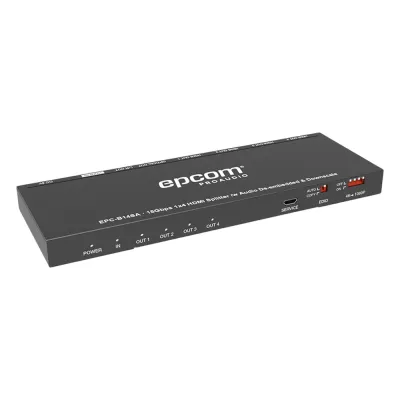 Splitter HDMI 1x4 | 1 Entrada a 4 salidas (Simultaneas) | 4K@60Hz | Extractor de Audio | Down Scaler | HDR 4:4:4 | EDID | 18Gbps