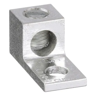 Conector Mecánico de Aluminio, de Un Orificio 1/4" y Un Barril, para Cable de 14 a 2 AWG. 1 Pieza
