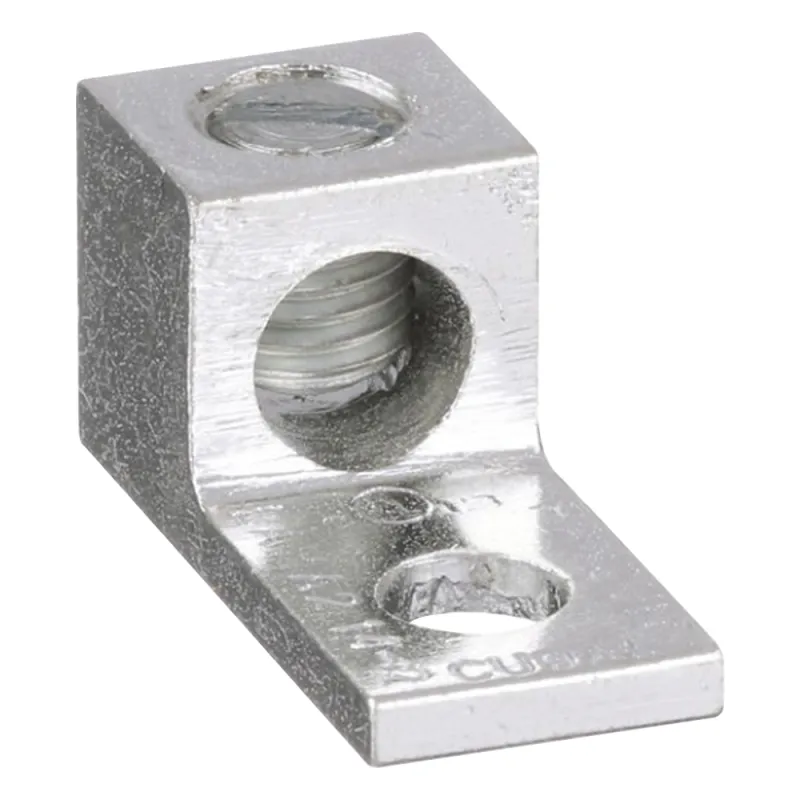 Conector Mecánico de Aluminio, de Un Orificio 1/4" y Un Barril, para Cable de 14 a 2 AWG. 1 Pieza