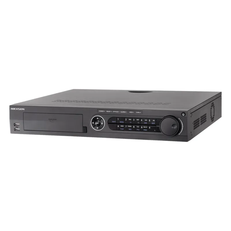 DVR 32 Canales TurboHD + 16 Canales IP / 3K Lite / 5 Megapixel Lite / 4 Bahías de Disco Duro / Audio por Coaxitron / AcuSense / POS / Videoanalisis / 16 Entradas y 4 salidas de Alarma