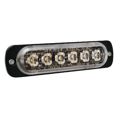 Luz Auxiliar de 6 LED, Azul, Lente Transparente, SAE