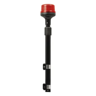 Luz Telescopica para Motocicletas de 8 LED, Rojo, Lente Rojo, SAE