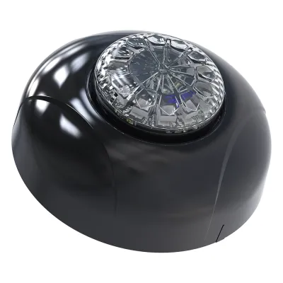 Estrobo Oculto de 12 LED, Rojo/Azul, Lente Transparente, Bisel Negro
