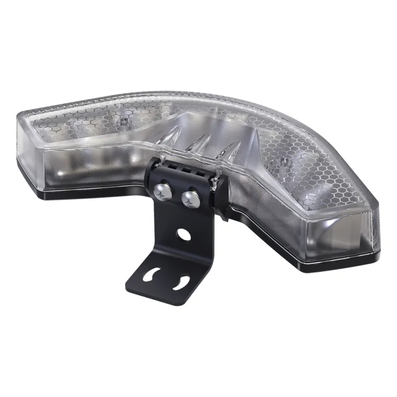 Luz Auxiliar Esquinera de 9 LED, Ambar, Lente Transparente, SAE
