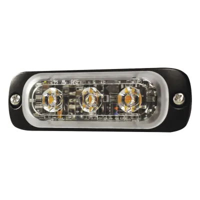 Luz Auxiliar de 3 LED, Azul, Lente Transparente, SAE