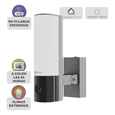 Cámara IP 4 Megapíxel / Wi-Fi / Lampara Integrada / Audio de dos vías / Imágen Nocturna a Color / Detección Humana / Audios Personalizables / Uso Exterior con Protección