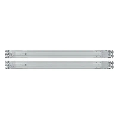 Kit de Rieles para Rack Synology RKS-01 | Compatible con Servidores de Montaje en Rack | Ancho de Pilar ≥450 mm | Ancho de Panel ≥480 mm | Profundidad de Montaje 553-834 mm | Orificios Cuadrados ≥9.5 mm | Orificios Redondos ≥7.1 mm.