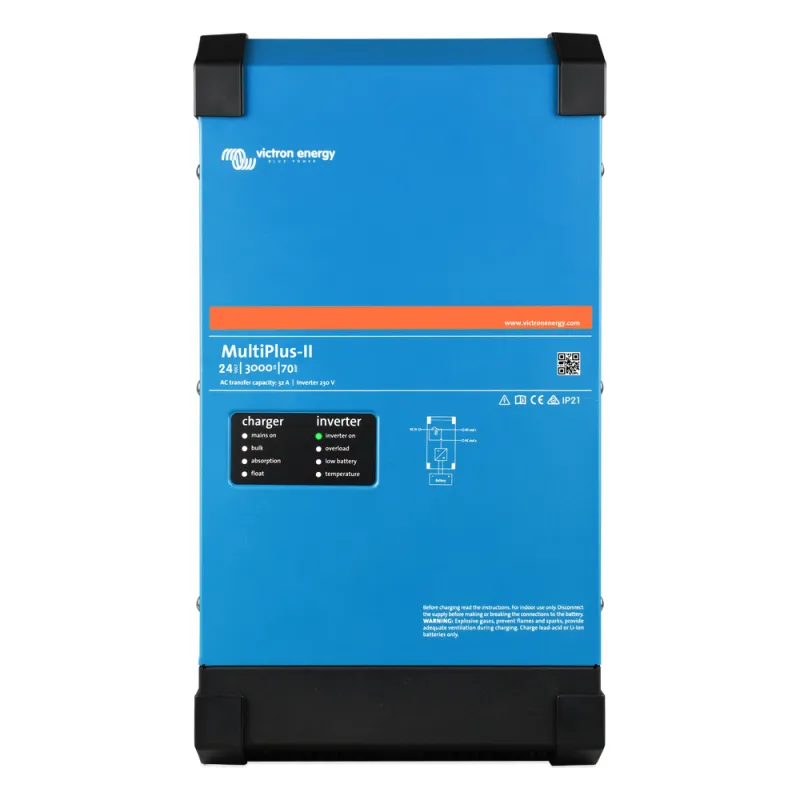 MultiPlus-II 48/3000/35-50 / Inversor Cargador de Onda Pura / Entrada 48 Vcc / Salida 2400 W 120 Vca 60 Hz