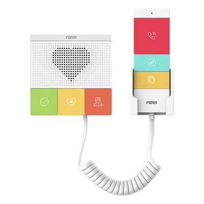 Intercomunicador SIP Wi-Fi para Hospital/Asilos, 6 botones, antibacterial, 1 Relevador integrado