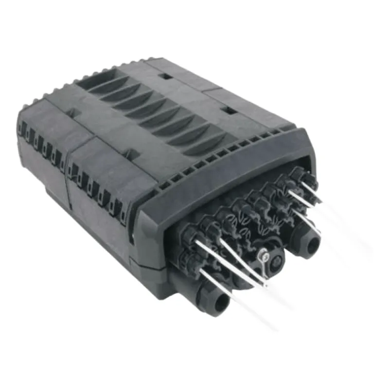 Caja de Distribución de Fibra Óptica para 24 Empalmes con 16 Acopladores SC/APC. Enterrado Directo, IP68, Splitter 1x16 Incluido con Conectores SC/APC