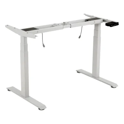 Base de Escritorio Motorizado Profesional / Altura Ajustable 60-125cm / Estructura Estable / Funcionamiento Suave / 3 Preset de Posiciones / Color Blanco / Soporta hasta 100Kg de carga