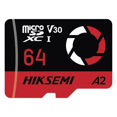 Memoria microSD / 64 GB / 180 MB/s Lectura / 150 MB/s Escritura / V30 U3 A2 / Para Drones y Cámaras de Acción / HIKSEMI CAPTURE E3