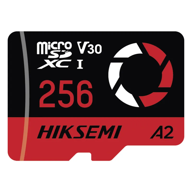Memoria microSD / 256 GB / 180 MB/s Lectura / 150 MB/s Escritura / V30 U3 A2 / Para Drones y Cámaras de Acción / HIKSEMI CAPTURE E3