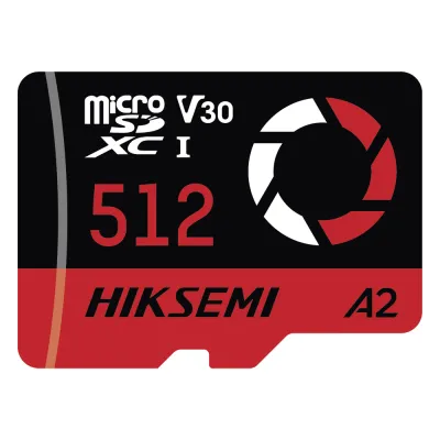 Memoria microSD / 512 GB / 180 MB/s Lectura / 150 MB/s Escritura / V30 U3 A2 / Para Drones y Cámaras de Acción / HIKSEMI CAPTURE E3