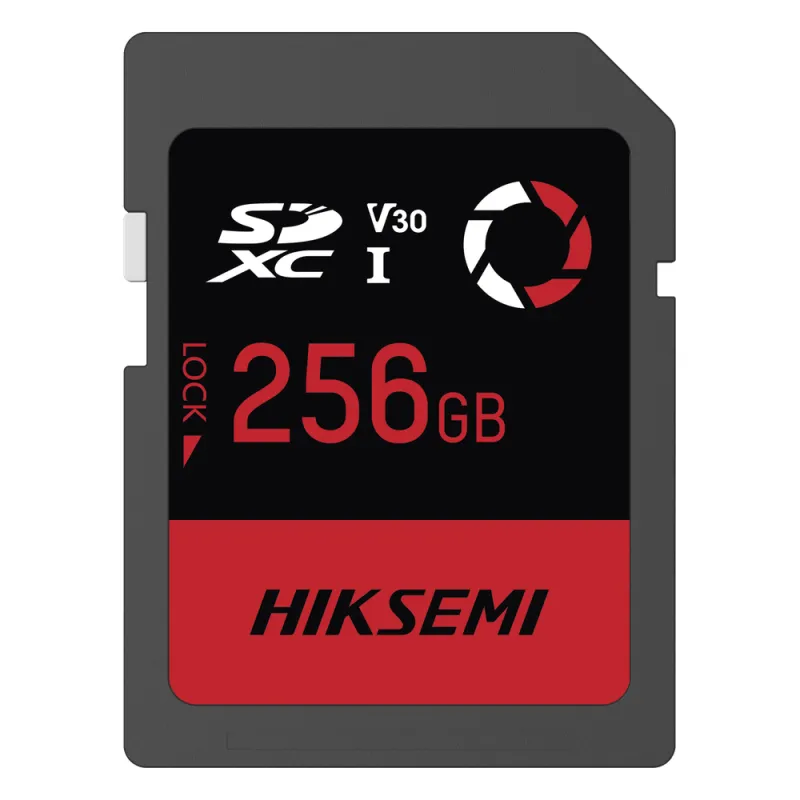 Memoria SD / 256 GB / 180 MB/s Lectura / 150 MB/s Escritura / V30 U3 / Para Drones y Cámaras de Acción / HIKSEMI CAPTURE E30