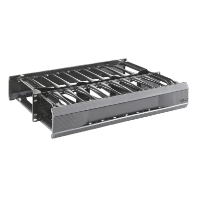 Organizador de Cables Horizontal CableTek, Doble (Frontal y Posterior), Para Rack de 19in, 2 UR